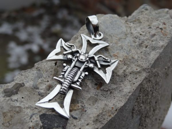 Biker silver cross