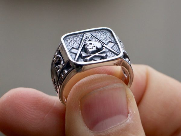 skull masonic ring